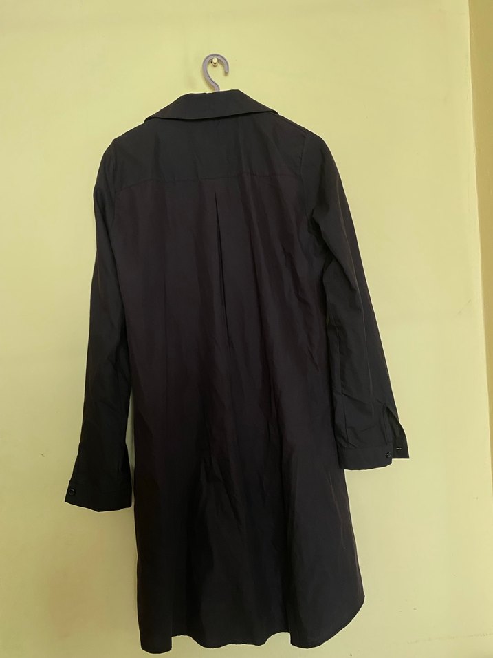 Düğmeli Siyah Uzun Kollu Kadın Gömlek - Görsel 3