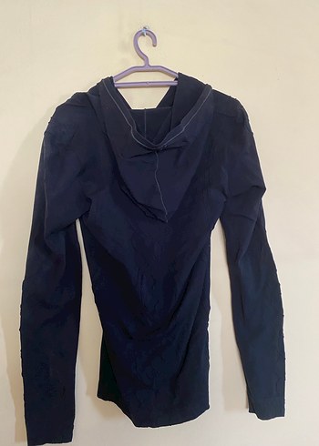 Erkek Lacivert Yüksek Yakalı Uzun Kollu Sweatshirt - Görsel 3