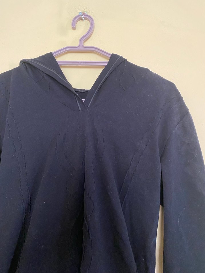 Erkek Lacivert Yüksek Yakalı Uzun Kollu Sweatshirt - Görsel 2