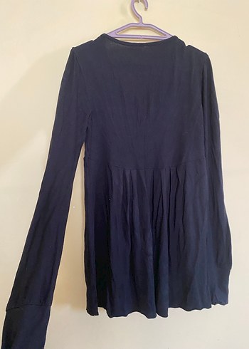 Siyah, Pilili, Uzun Kollu Hamile Bluzu - Görsel 3