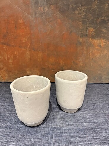 Mermer desen beton saksı