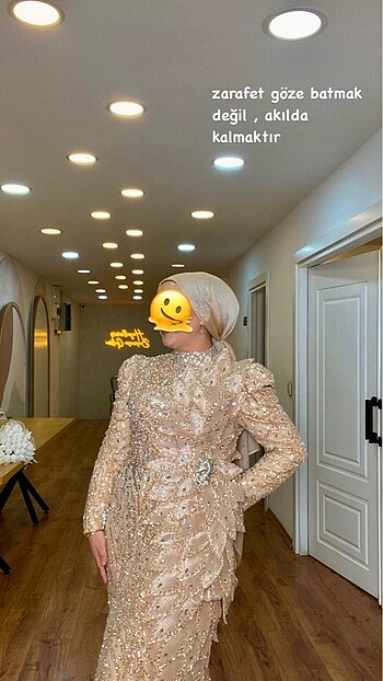 Tesettür nişan abiyesi