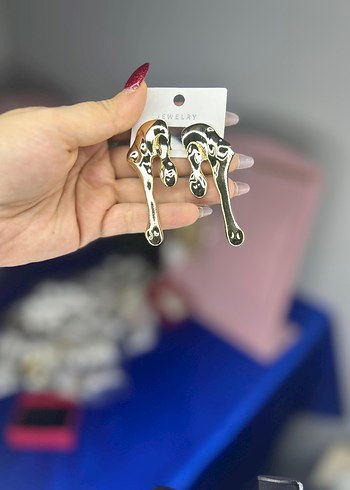 Kadın Renkli Gotik Tokalı Küçük Küpeler - Görsel 2