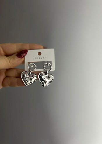 Mini Mavi Boncuklu Bohem Kalp Küpeler - Görsel 3