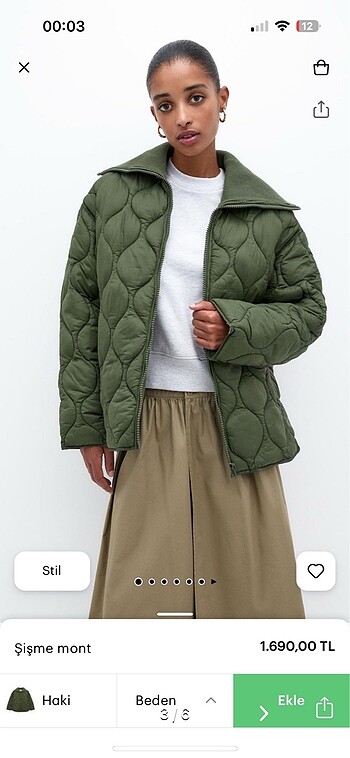 Pull and Bear Pullbear şişme mont