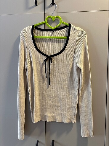 TrendyolMilla Kurdeleli Krem Rengi Ust | L