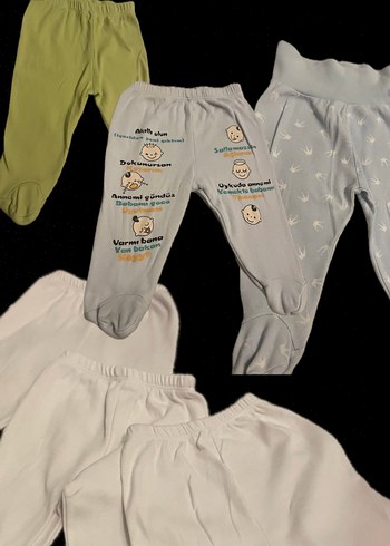 Beyaz Baskılı Pamuklu Erkek Bebek Altı 6 Adet 100 tl