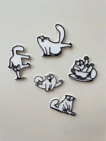 Çoklu Karikatür Kedi Magnet