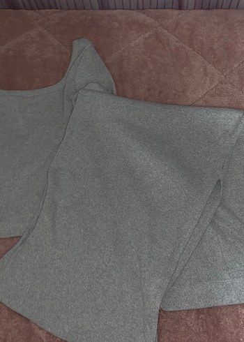 Gri dar etek takım - Görsel 2