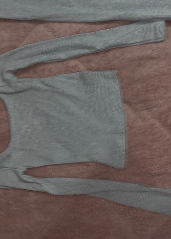 Gri dar etek takım - Görsel 3