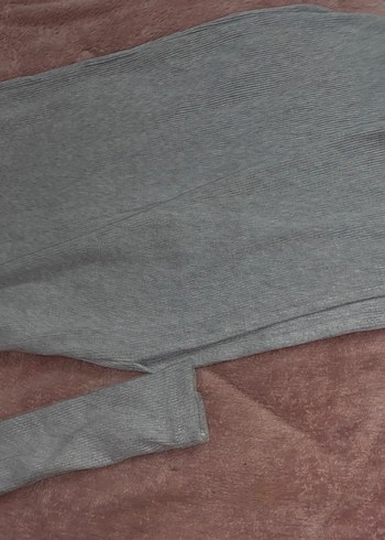 Gri dar etek takım - Görsel 4