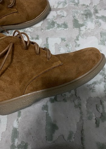 Taba rengi süet bot - Görsel 4