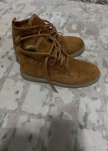 Taba rengi süet bot - Görsel 3