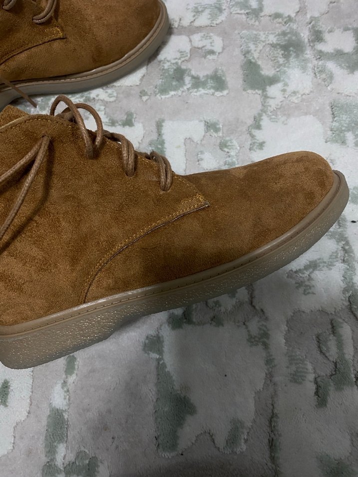 Taba rengi süet bot - Görsel 4