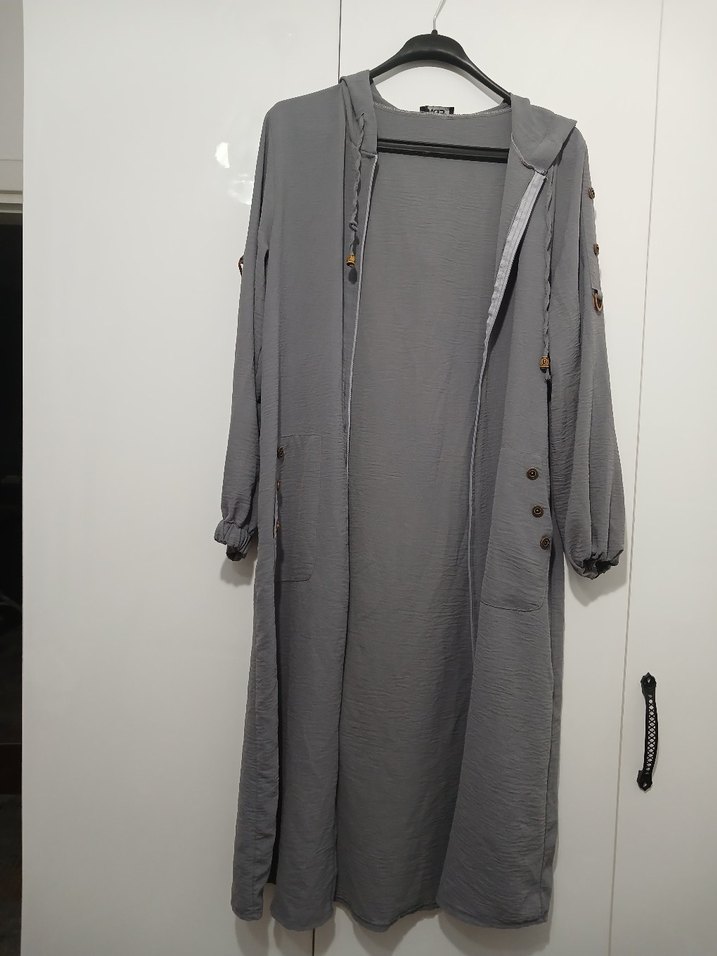 Gri Uzun Kadın tunik - Görsel 2