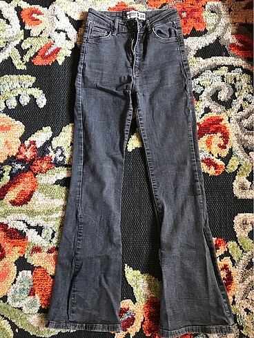 Füme rengi flare jean