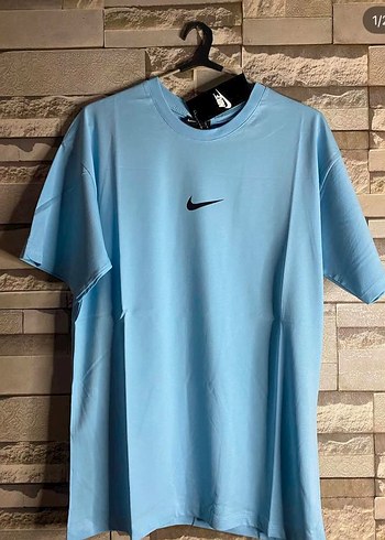Diğer Mavi Baskılı Oversize Erkek Tişört