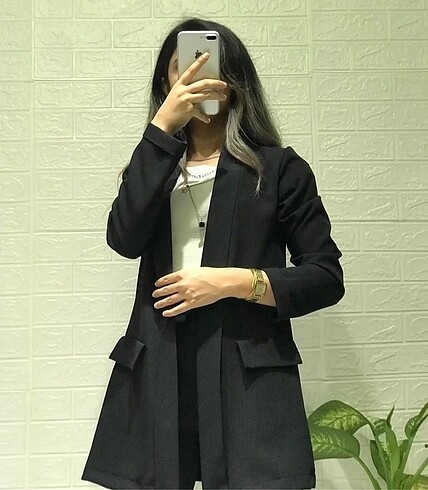 Kadın siyah blazer ceket