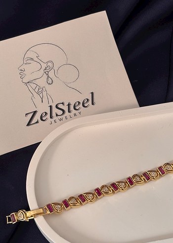 ZelSteel Altın Renk Zincir Detaylı Bileklik - Görsel 2