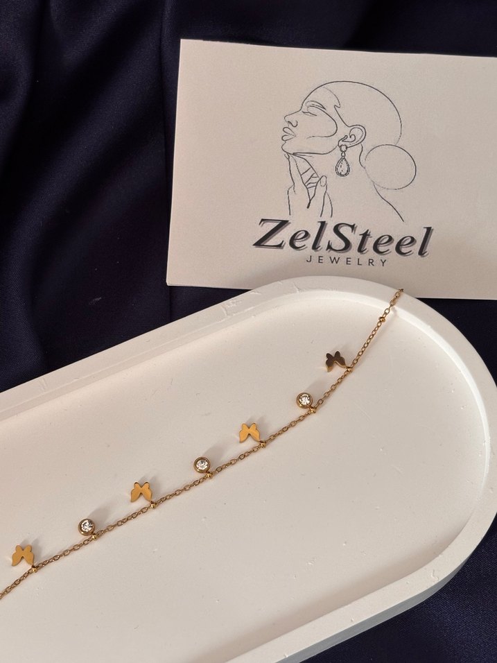 ZelSteel İnce Zincir Detaylı Altın Bileklik - Görsel 4