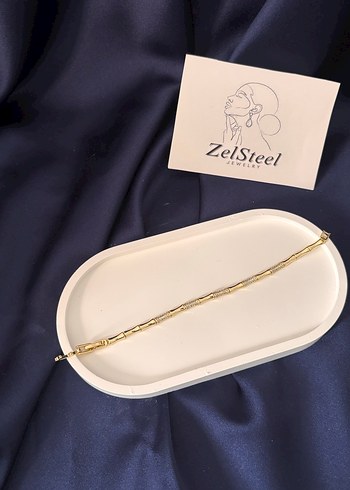 Zincir Detaylı Altın Renk Modern Klasik Bileklik - Görsel 2