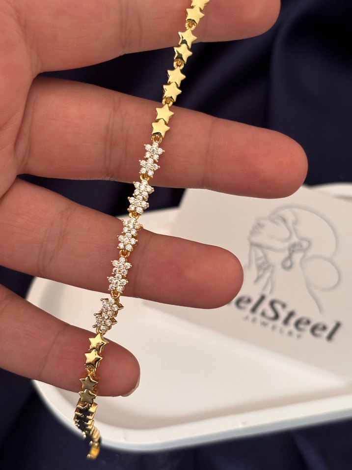 Yıldız  Altın Renk Bileklik - Görsel 2