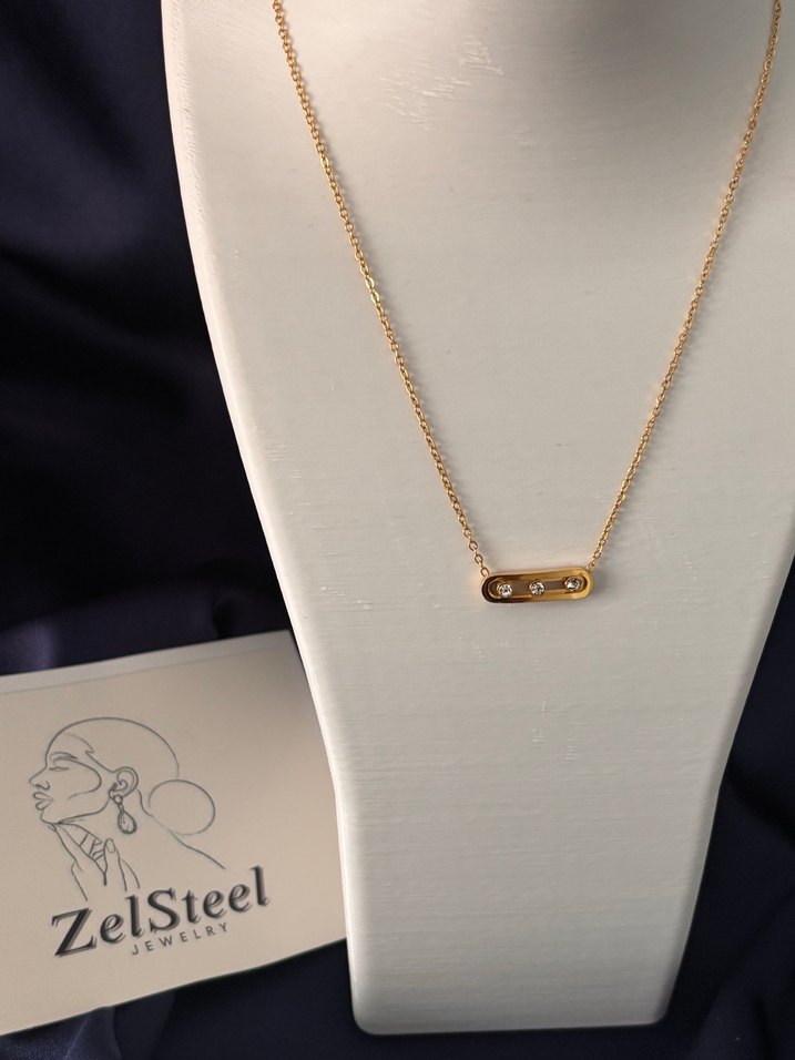 ZelSteel Mini Altın Zincir Kolye - Görsel 2