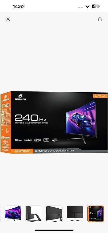 Gamepower 27 inç 240 hz GAMEBOOSTER MONİTÖR