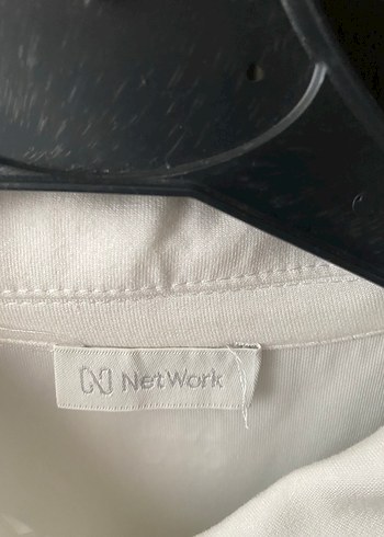 l Beden NetWork Düğmeli Beyaz Kadın Pamuk Tişört
