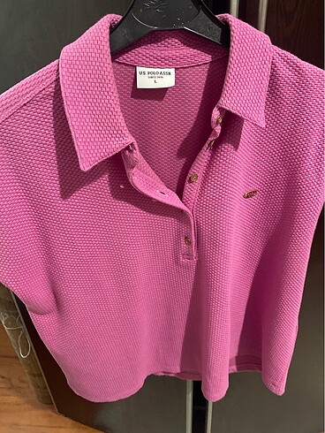 Us Polo pembe Polo yaka tişört
