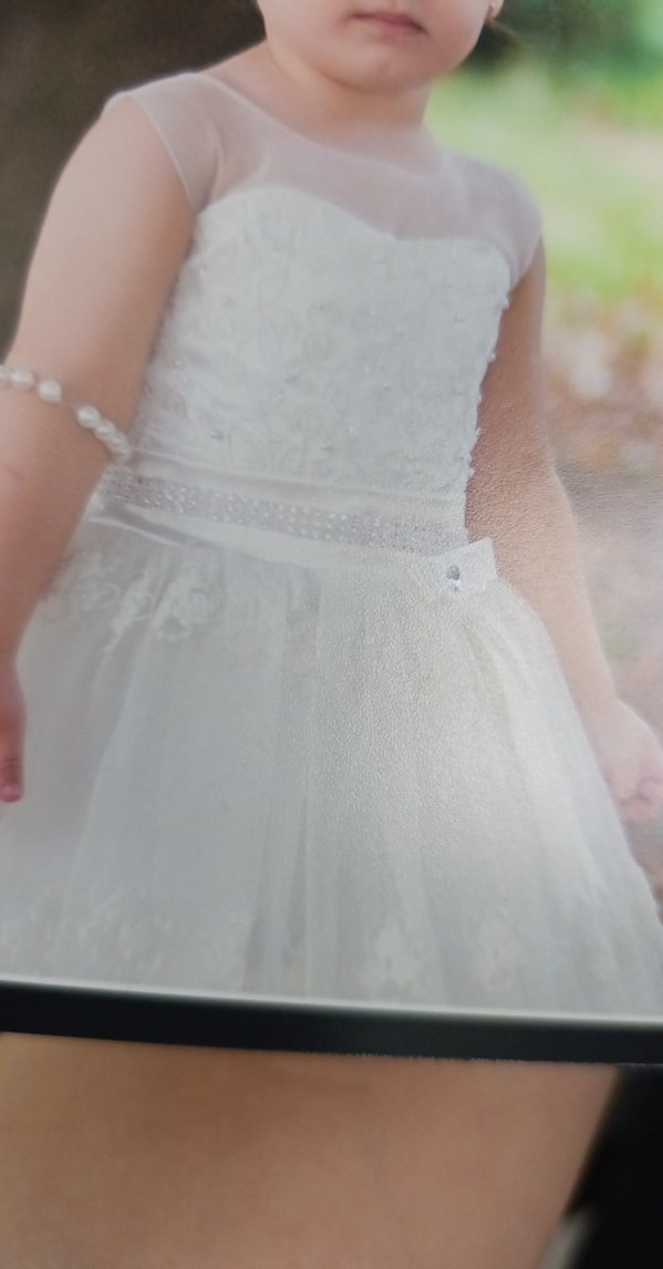 Dantelli İşlemeli Beyaz Kız Çocuk Etek - Görsel 3