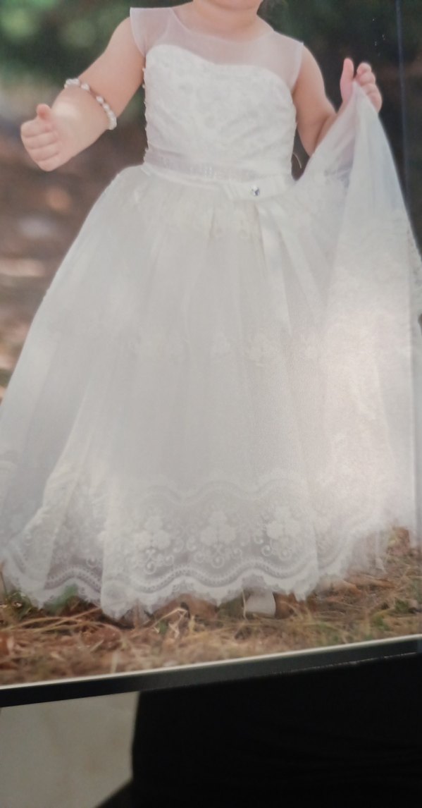 Dantelli İşlemeli Beyaz Kız Çocuk Etek - Görsel 2