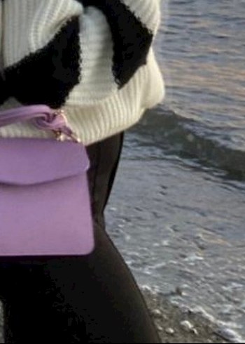 Mor Tokalı Kadın El Çantası - Görsel 2