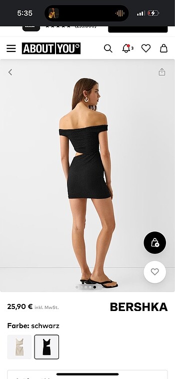 Bershka bershka mini straplez drapeli elbise