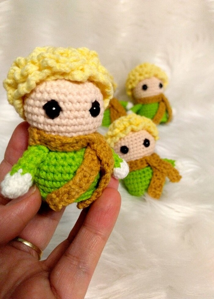 Amigurumi Küçük prens anahtarlik - Görsel 2