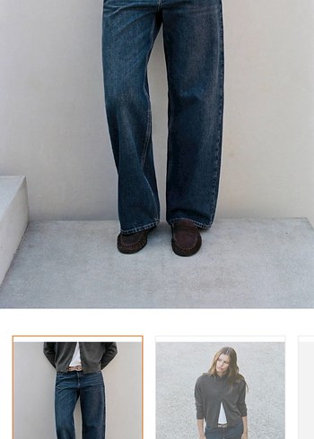 Mango Koyu Mavi Genis Paca Denim Jean