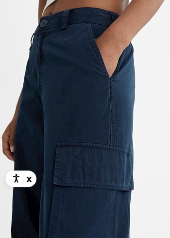 Bershka Bershka lacivert kargo pantolon