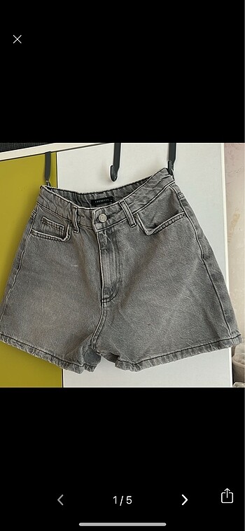 Trendyol Gri Denim Şort