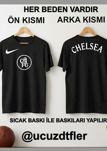 Retro Siyah Chelsea Baskılı Erkek Tişört