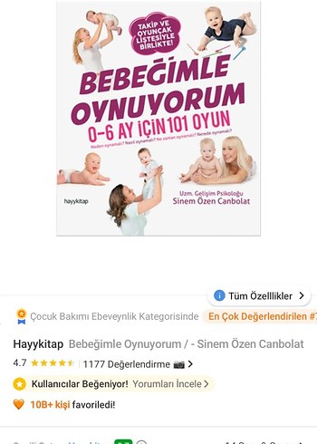 Bebeğimle Oynuyorum - Sinem Özen Canbolat Kitap