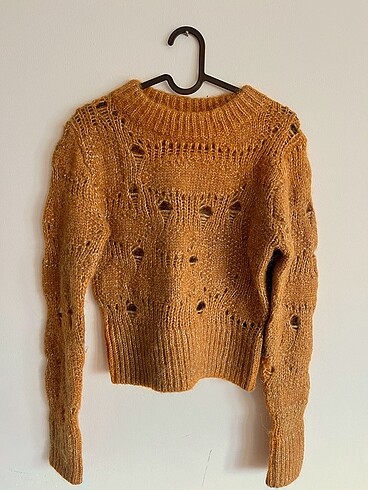 pumpkin spice alpaca yünlü kazak