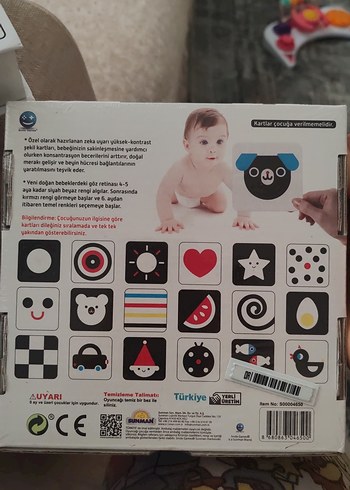 Çok Renkli Eğitici Bebek Kartları