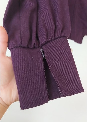 s Beden mor Renk Mor Fermuarlı Kadın ceket