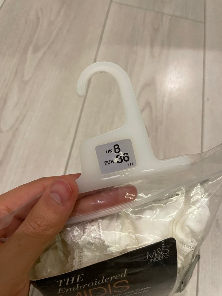 Nakışlı Beyaz Midi Külot - Görsel 4