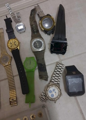 Beden gri Renk Vintage Gri Erkek Saat Koleksiyonu