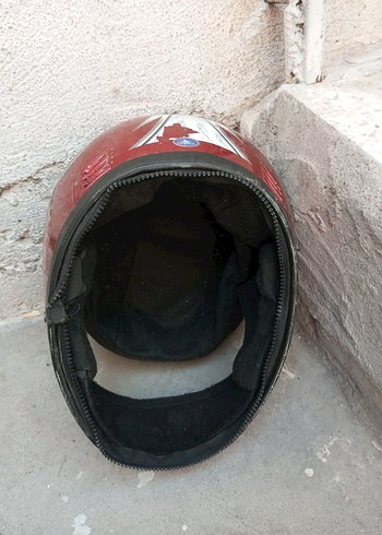 Diger Kırmızı Baskılı Seramik Motosiklet Kaskı - Görsel 3