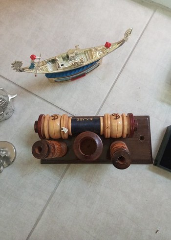 Gemi Figürlü Cam Şişe ve Metal Kapak ofis dekor parçaları - Görsel 5