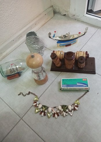 Gemi Figürlü Cam Şişe ve Metal Kapak ofis dekor parçaları - Görsel 8