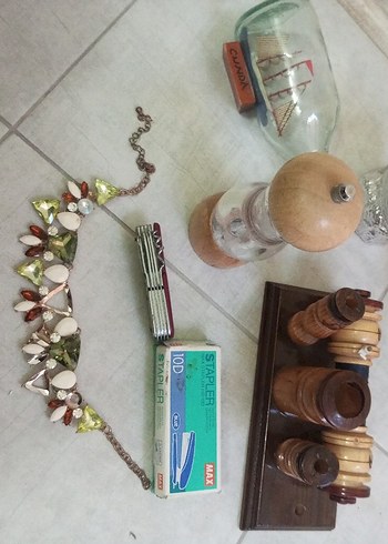 Gemi Figürlü Cam Şişe ve Metal Kapak ofis dekor parçaları - Görsel 11