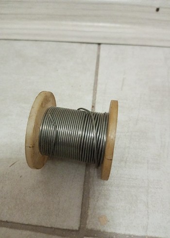 Bej plastik makara içinde gri tel - Görsel 2